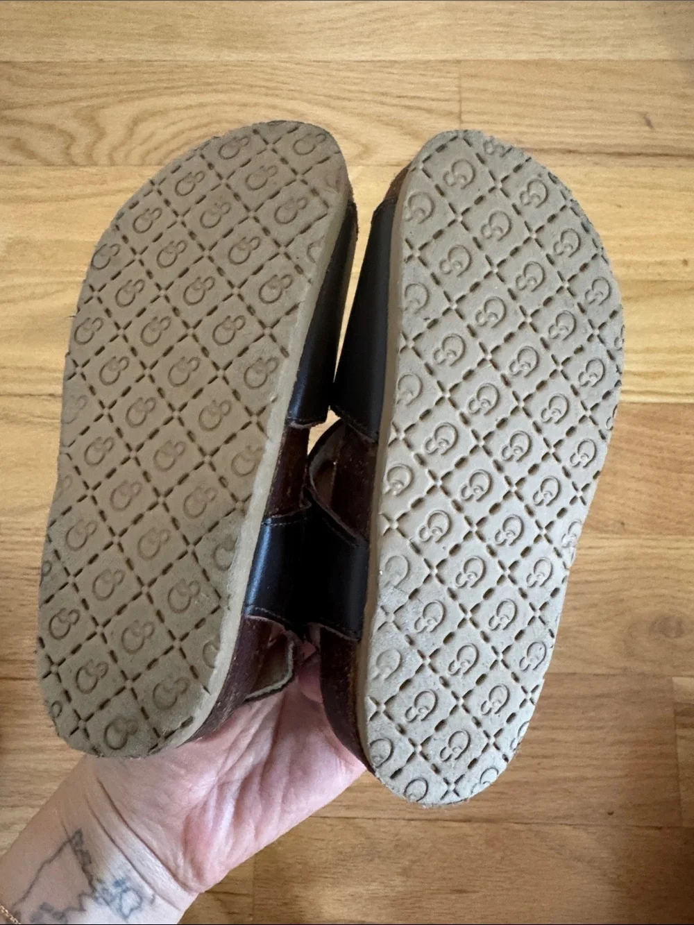 Old Soles Dark Brown Leather Baby Sandals